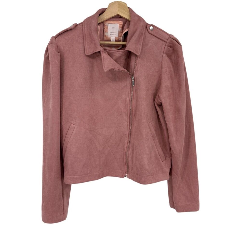 LC Lauren Conrad Dusty Rose Leather Jacket